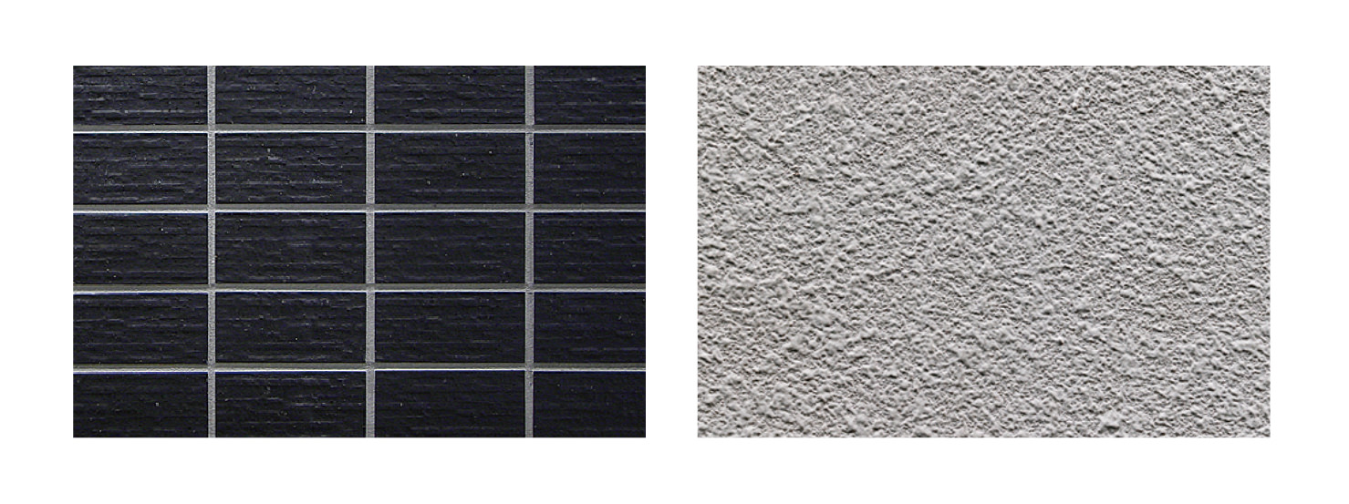 外壁タイル、外装塗材（吹付タイル等）でコンクリートをガード